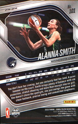 2025 Panini Prizm WNBA Blue Velocity Prizms #101 Alanna Smith