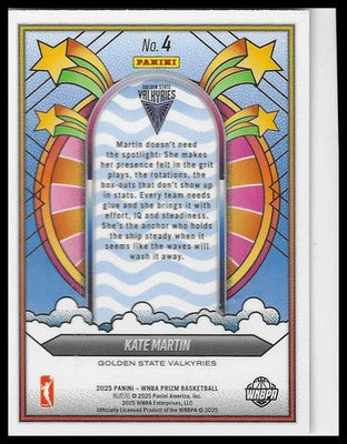 2025 Panini Prizm WNBA Groovy #4 Kate Martin Card