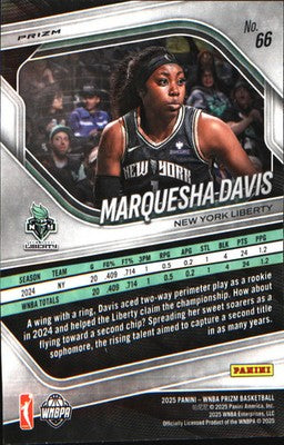 2025 Panini Prizm WNBA Ice Prizm #66 Marquesha Davis