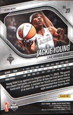 2025 Panini Prizm WNBA Ice Prizm #23 Jackie Young