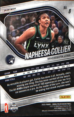 2025 Panini Prizm WNBA Ice Prizm #8 Napheesa Collier