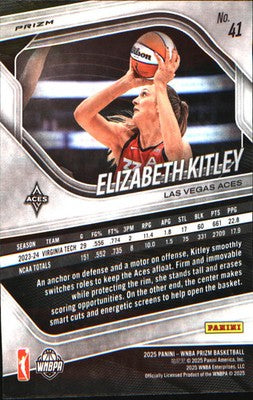 2025 Panini Prizm WNBA Blue Velocity Prizms #41 Elizabeth Kitley
