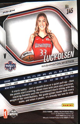 2025 Panini Prizm WNBA Blue Velocity Prizms #145 Lucy Olsen
