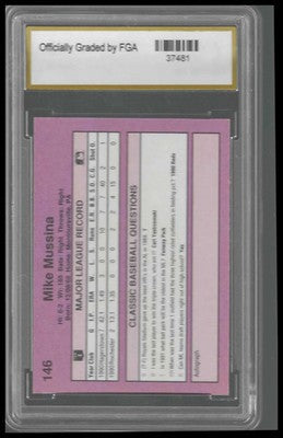 1991 Classic #146 Mike Mussina FGA GEM/MT 10