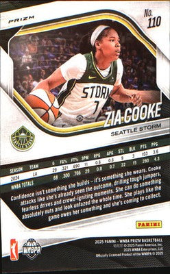 2025 Panini Prizm WNBA Green Prizms #110 Zia Cooke