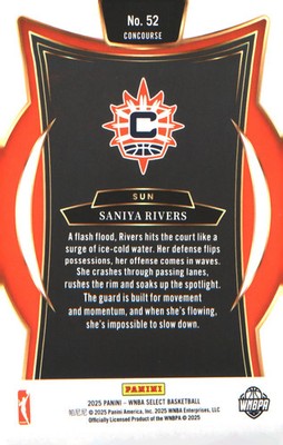 2025 Panini Select WNBA #52 Saniya Rivers Rookie RC
