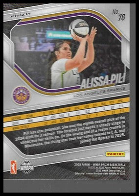 2025 Panini Prizm WNBA Silver Prizms #78 Alissa Pili