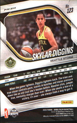 2025 Panini Prizm WNBA Green Prizms #123 Skylar Diggins