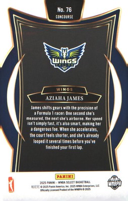 2025 Panini Selecy WNBA Concourse #76 Aziyah James