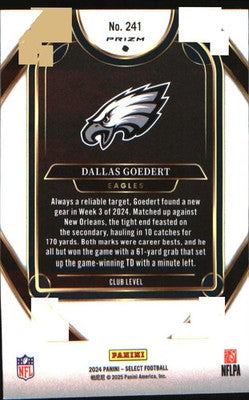 2024 Panini Select Red & Yellow Prizm Shock #241 Dallas Goedert