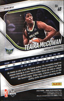 2025 Panini Prizm WNBA Ice Prizm #48 Teaira McCowan