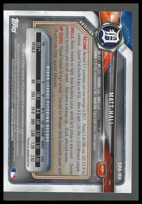 2018 Bowman Chrome Prospects Autographs #CPA-MH Matt Hall