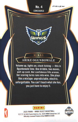 2025 Panini WNBA Select Pink Ice Prizm #4 Arike Ogunbowale