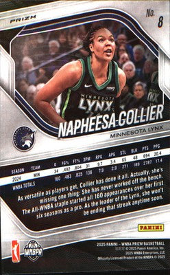 2025 Panini Prizm WNBA Blue Velocity Prizms #8 Napheesa Collier