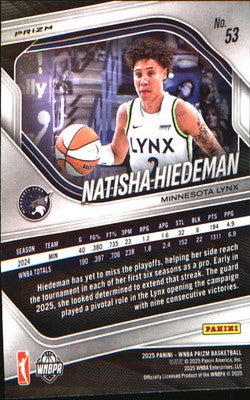 2025 Panini Prizm WNBA Green Prizms #53 Natisha Hiedeman