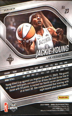 2025 Panini Prizm WNBA Blue Velocity Prizms #23 Jackie Young