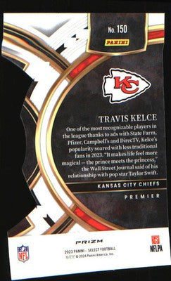 2023 Panini Select Silver Prizms Die Cuts #150 Travis Kelce
