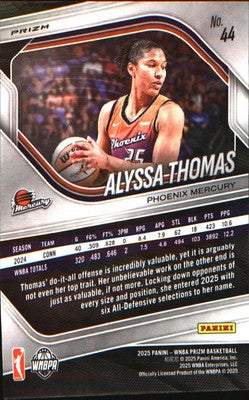 2025 Panini Prizm WNBA Green Prizms #44 Alyssa Thomas