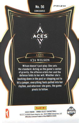 2025 Panini Select WNBA Silver Prizms #56 A'ja Wilson