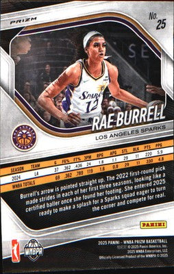 2025 Panini Prizm WNBA Ice Prizm #25 Rae Burrell