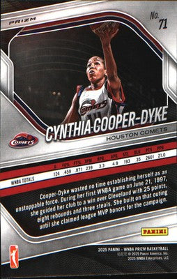 2025 Panini Prizm WNBA Ice Prizm #71 Cynthia Cooper-Dyke