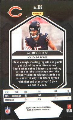 2024 Panini Mosaic #309 Rome Odunze Rookie RC