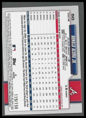 2026 Topps Blue Holo Foil #50 Ronald Acuña Jr.