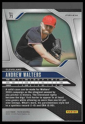 2025 Panini Prizm Silver Prizms #71 Andrew Walters Rookie