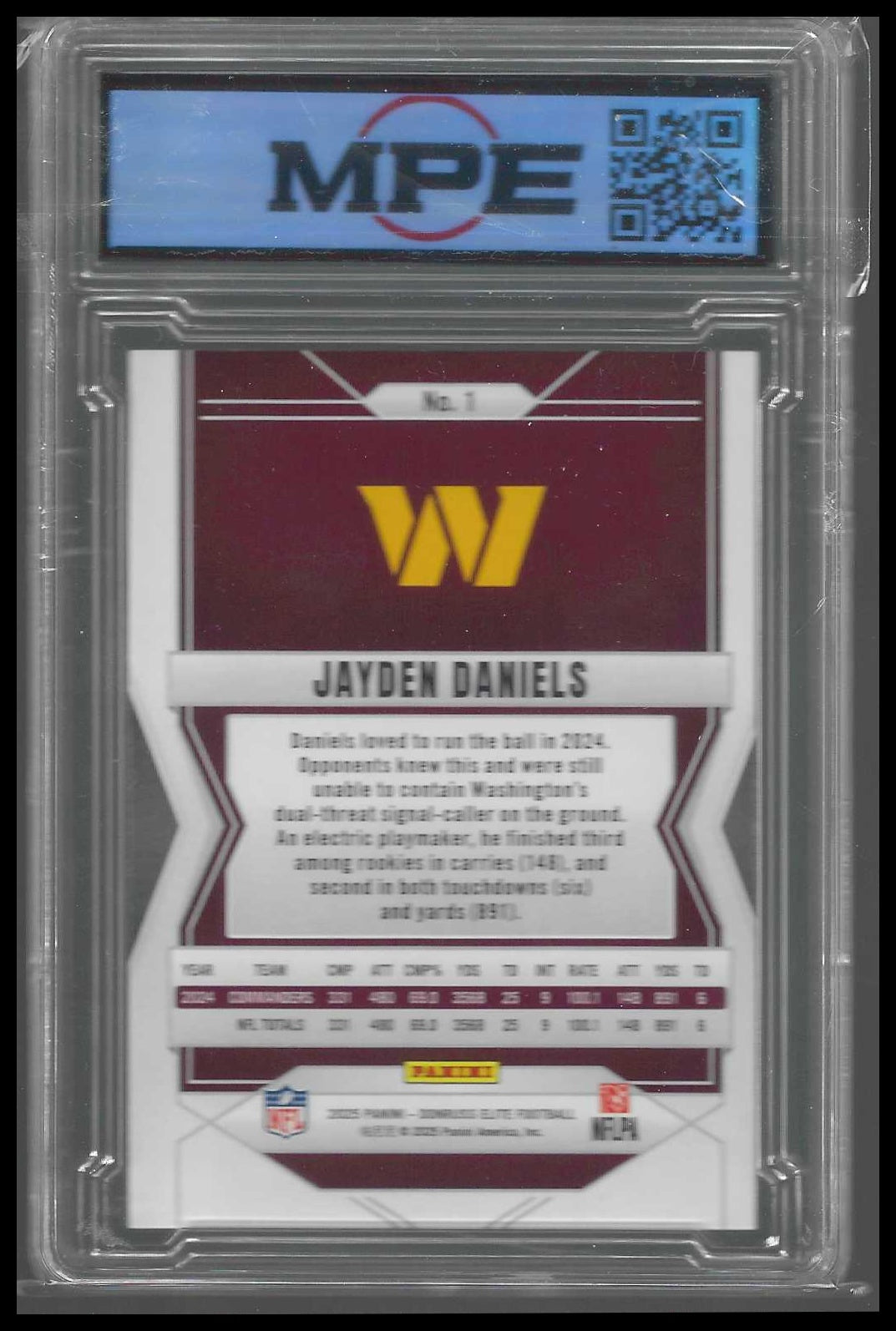 2025 Donruss Elite #1 Jayden Daniels MPE 9 - Veteran Sports Cards FL
