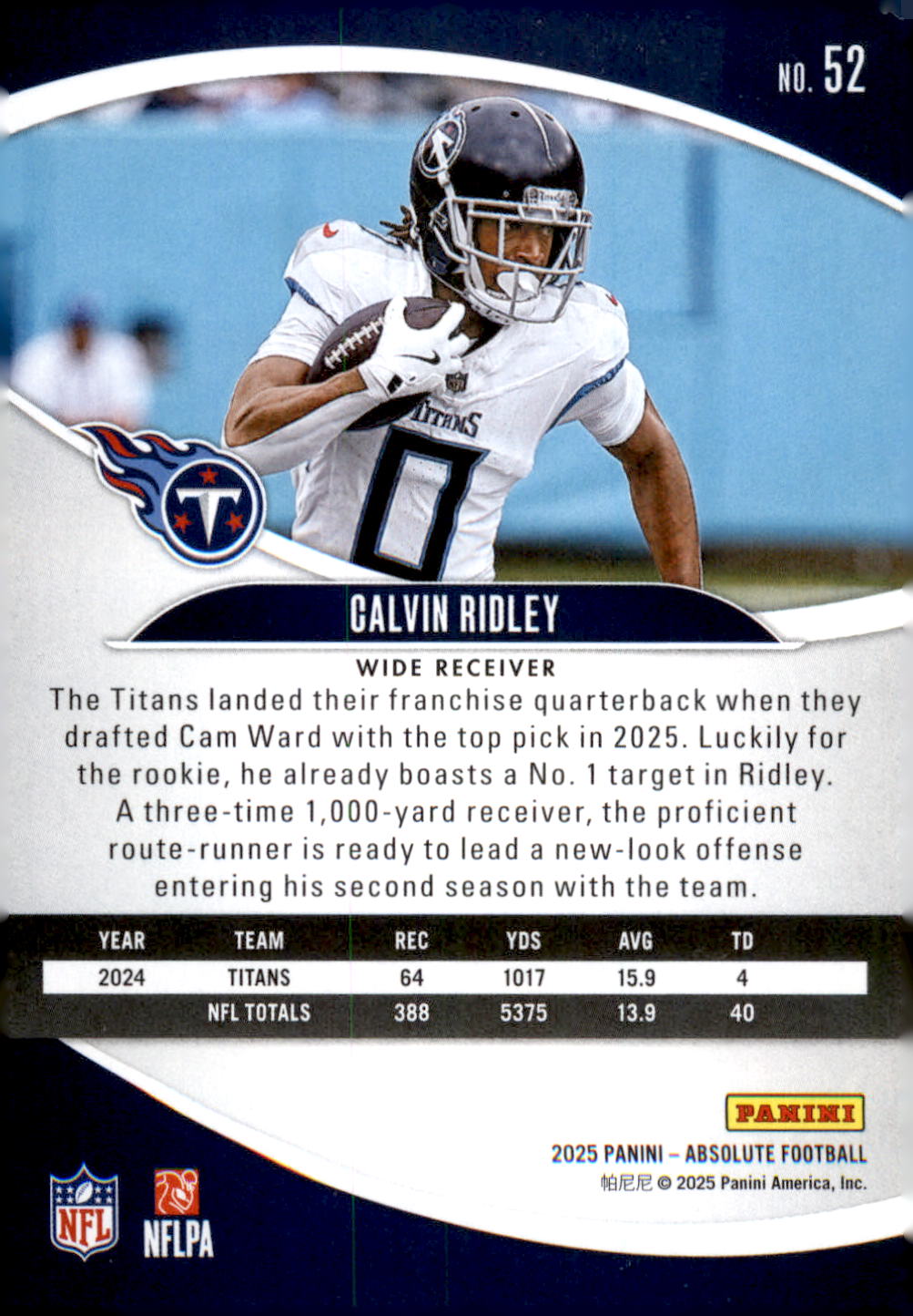 2025 Panini Absolute Retail #52 Calvin Ridley - Veteran Sports Cards FL