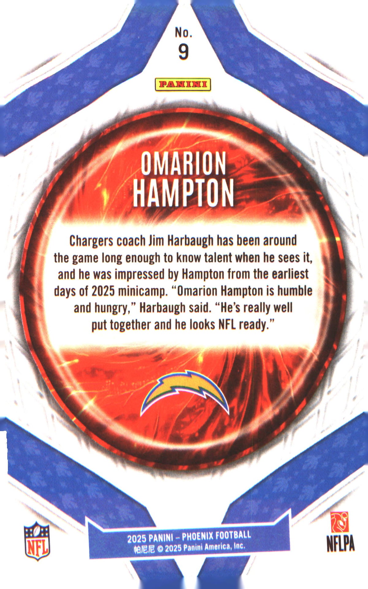 2025 Panini Phoenix Paragon #9 Omarion Hampton - Veteran Sports Cards FL