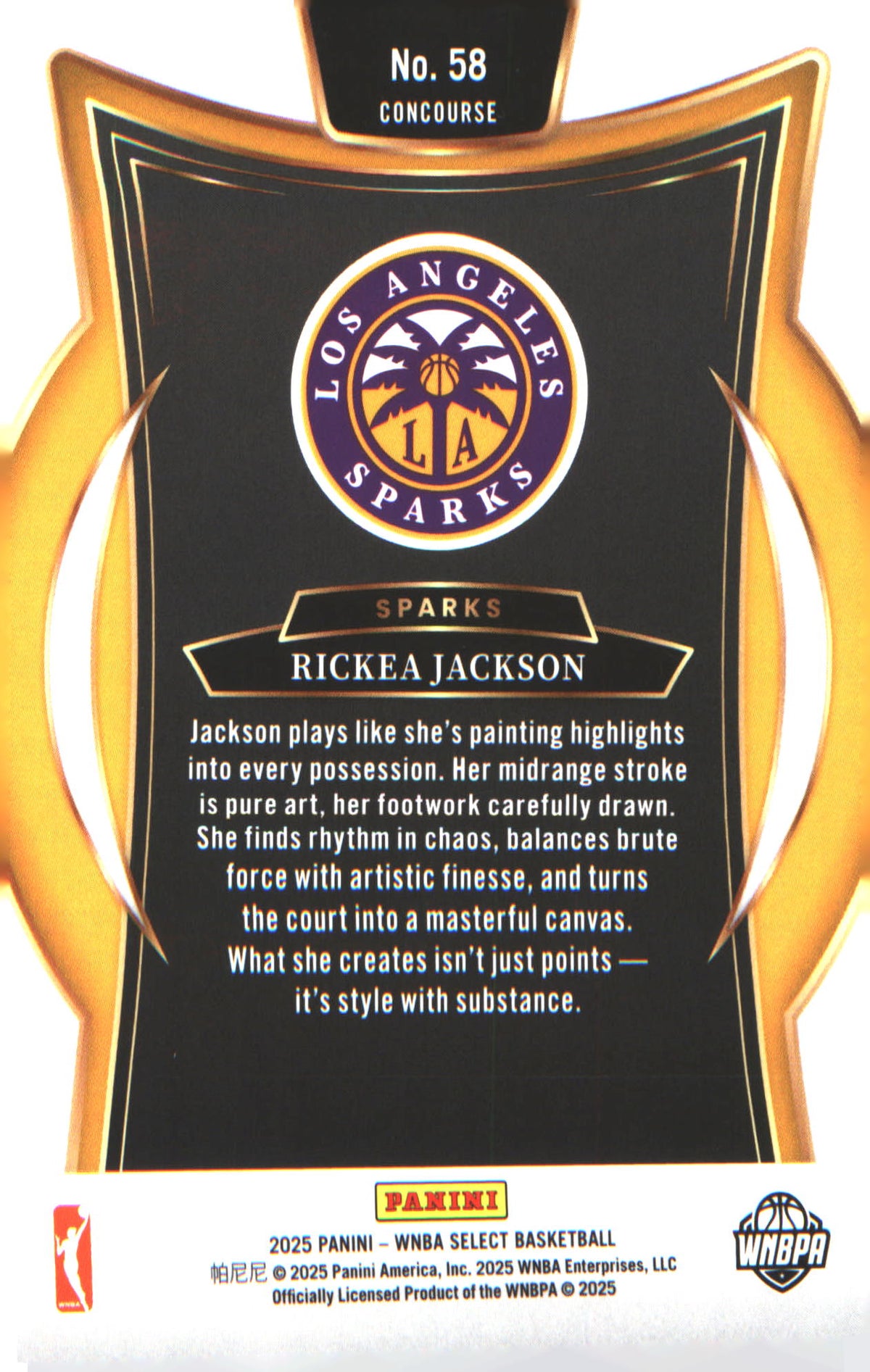 2025 Panini Select WNBA #58 Rickea Jackson - Veteran Sports Cards FL