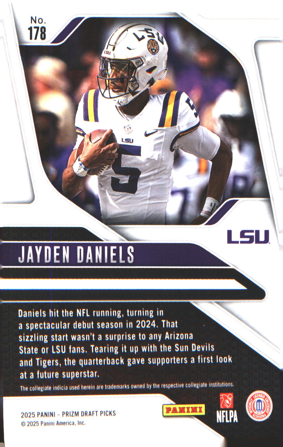 2025 Panini Prizm Draft Picks #178 Jayden Daniels - Veteran Sports Cards FL