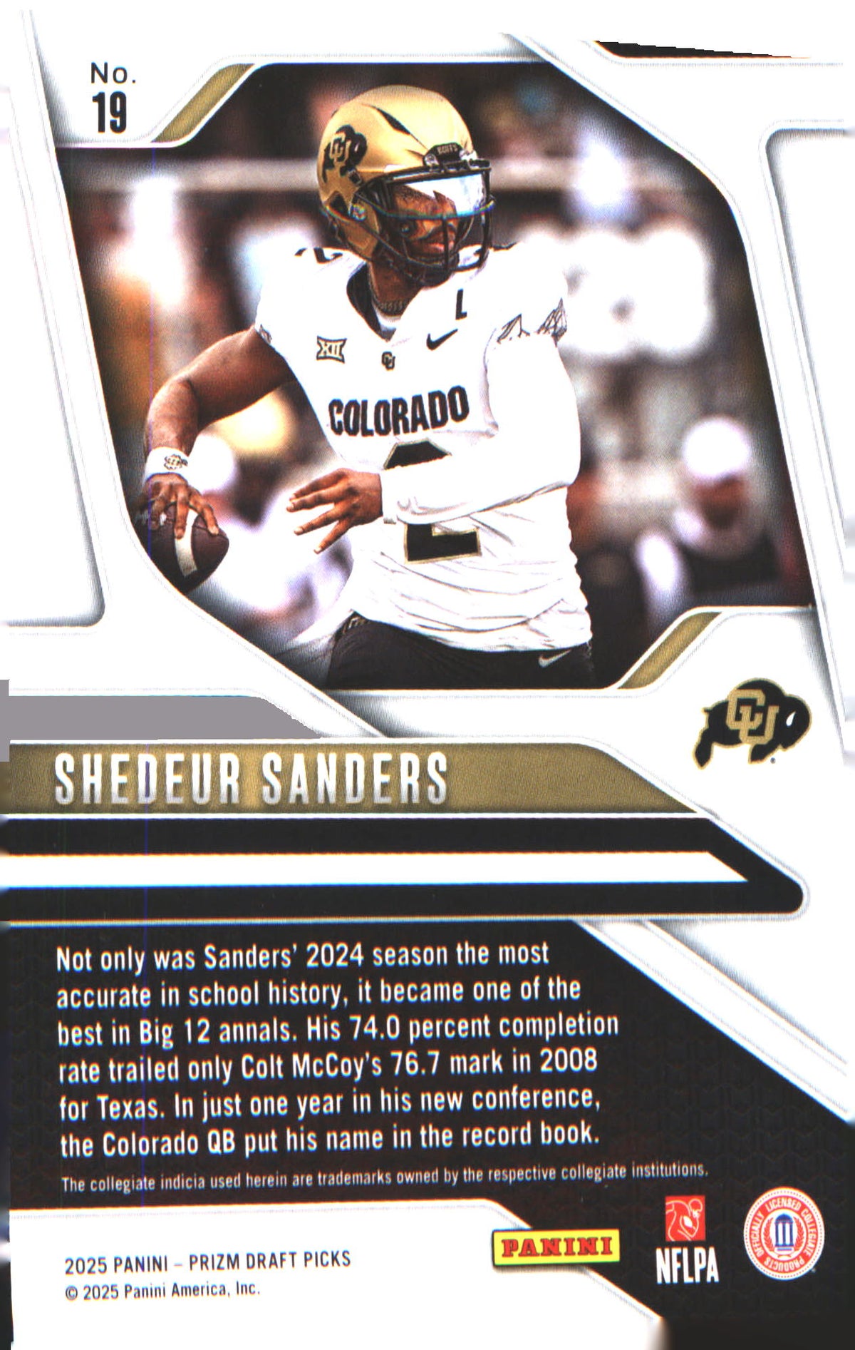 2025 Panini Prizm Draft Picks #19 Shedeur Sanders - Veteran Sports Cards FL