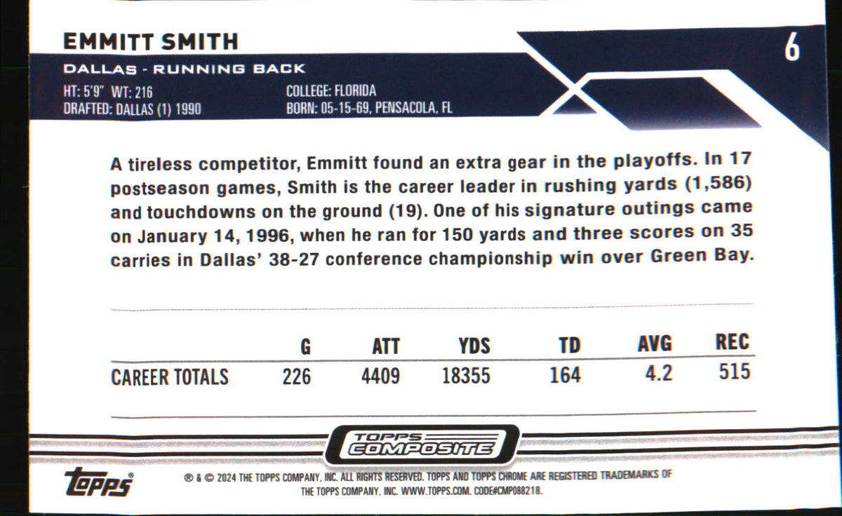 2023 Topps Composite #6 Emmitt Smith