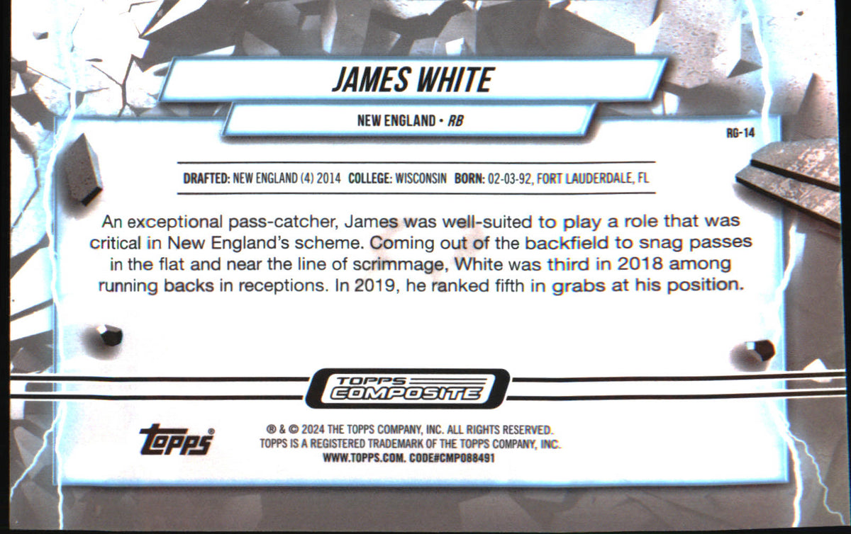 2023 Topps Composite Resurgence Grounded #RG-14 James White - Veteran Sports Cards FL