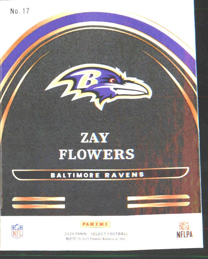 2024 Panini Select Select Future #17 Zay Flowers