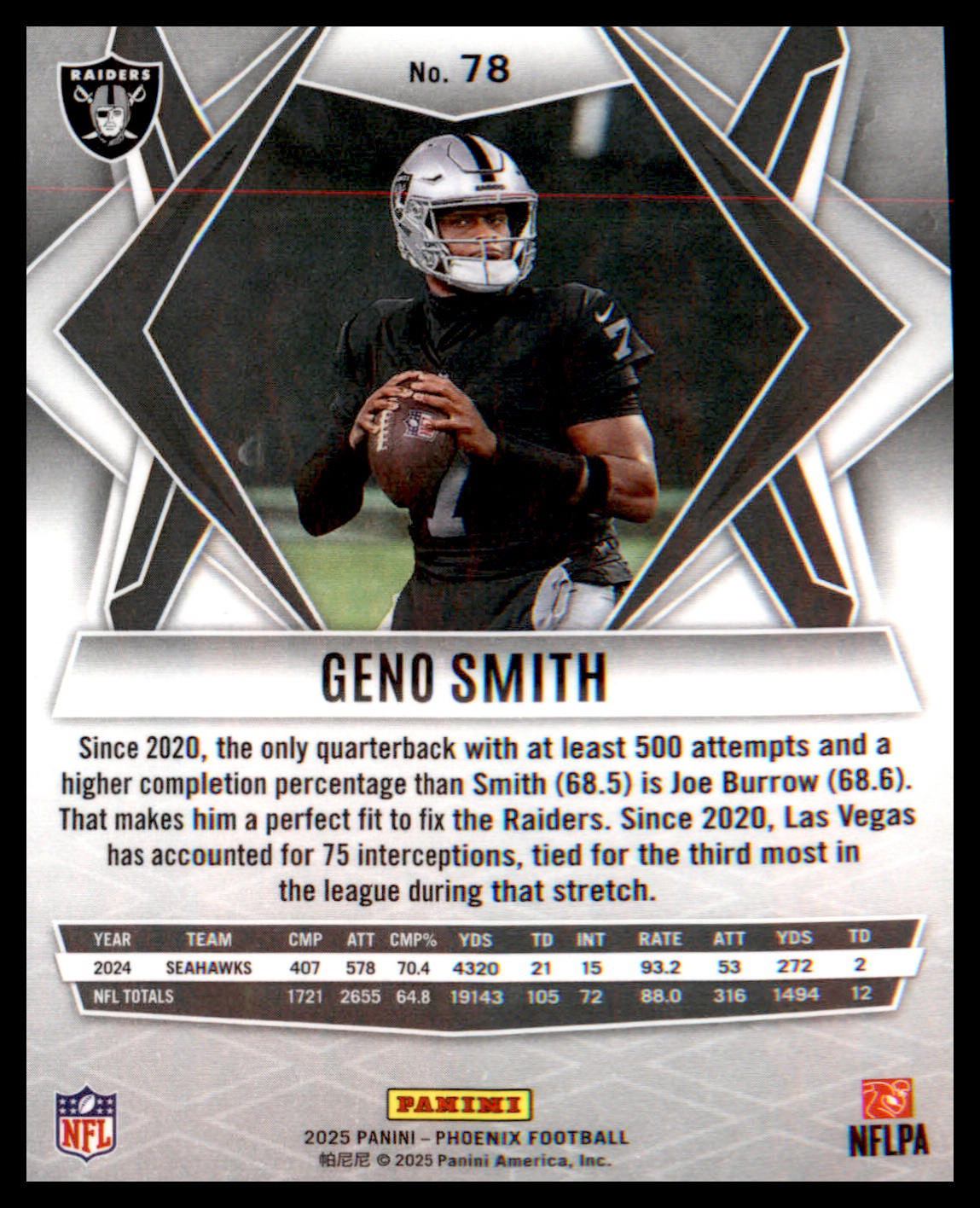 2025 Panini Phoenix #78 Geno Smith - Veteran Sports Cards FL