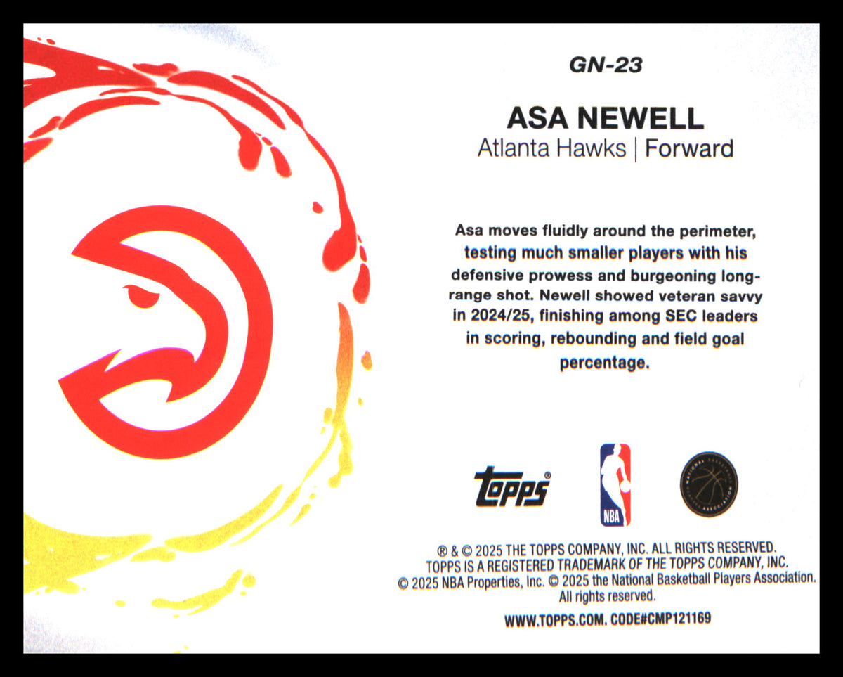 2025-26 Topps Generation Now Holo Foil #GN-23 Asa Newell