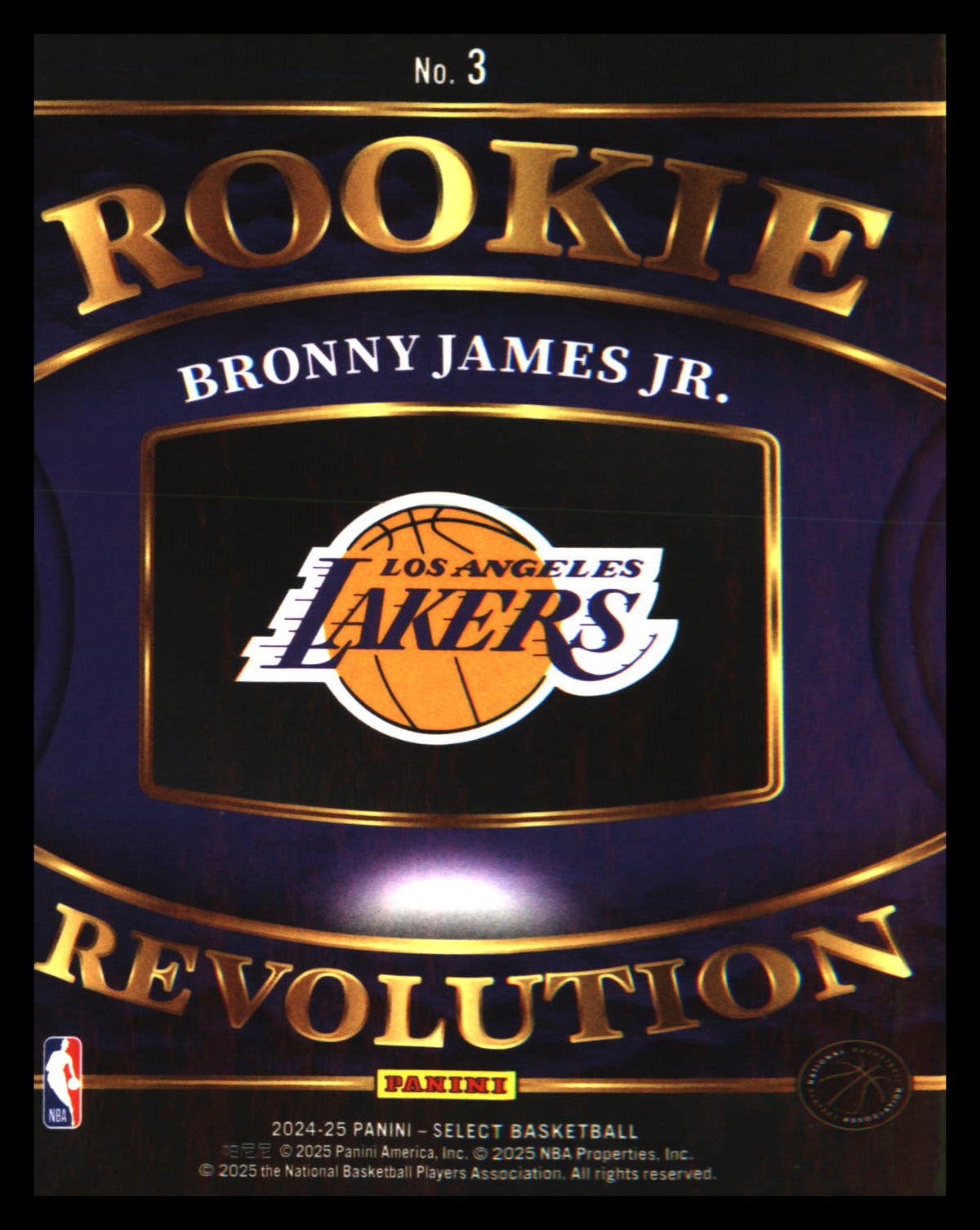 2024-25 Panini Select Rookie Revolution #3 Bronny James Jr. - Veteran Sports Cards FL