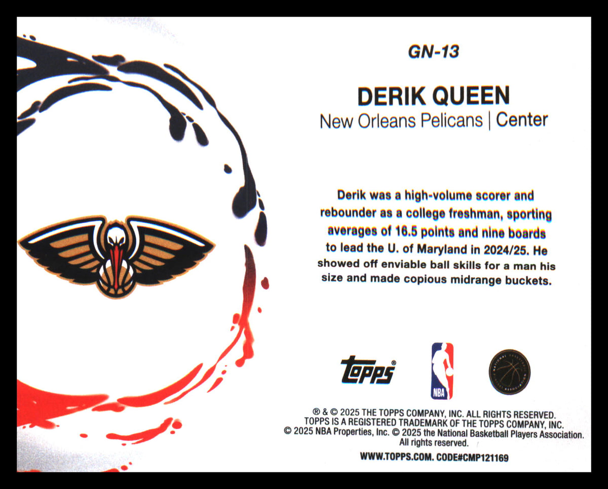 2025-26 Topps Generation Now #GN-13 Derik Queen