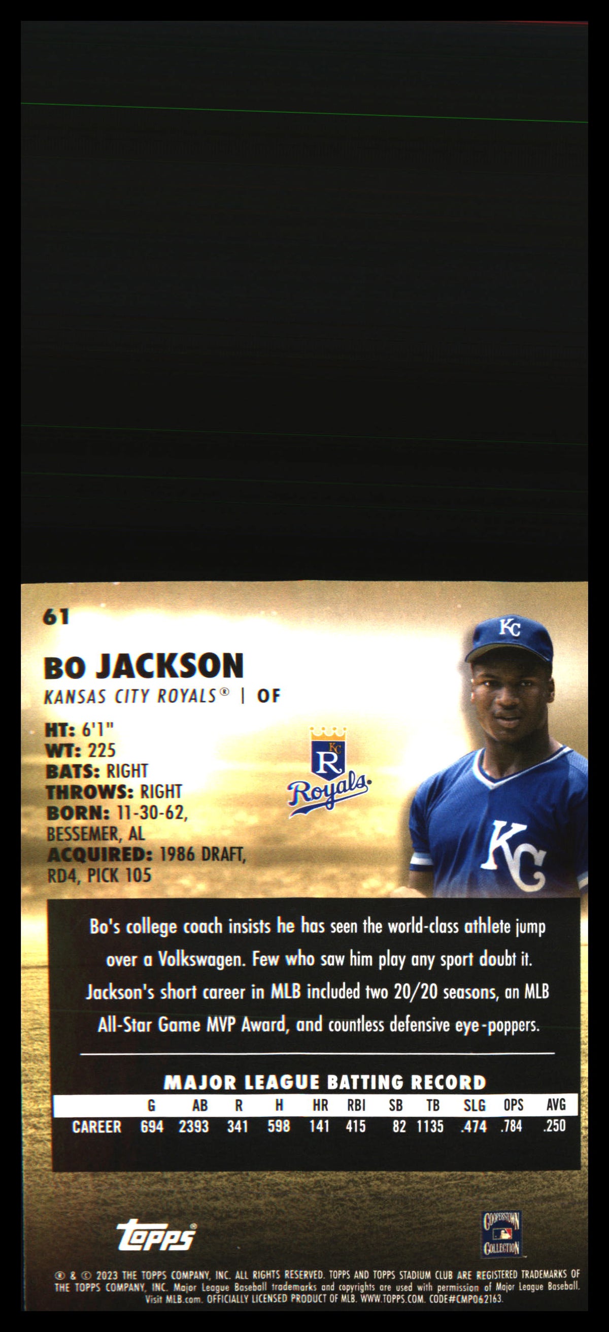 2023 Stadium Club #61 Bo Jackson