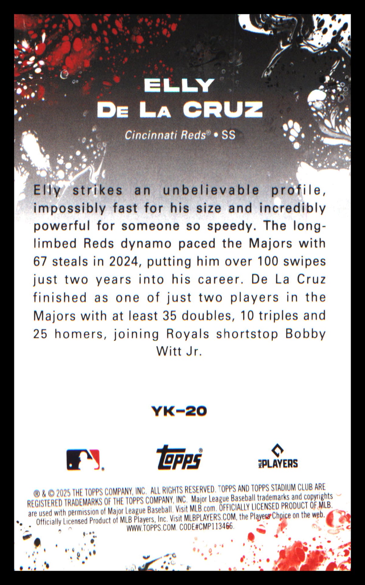 Baseball 2025 Stadium Club Yours for the Taking #YK-20 Elly De La Cruz