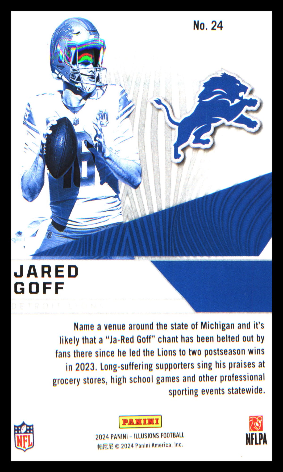 Football 2024 Panini Illusions Amazing #24 Jared Goff
