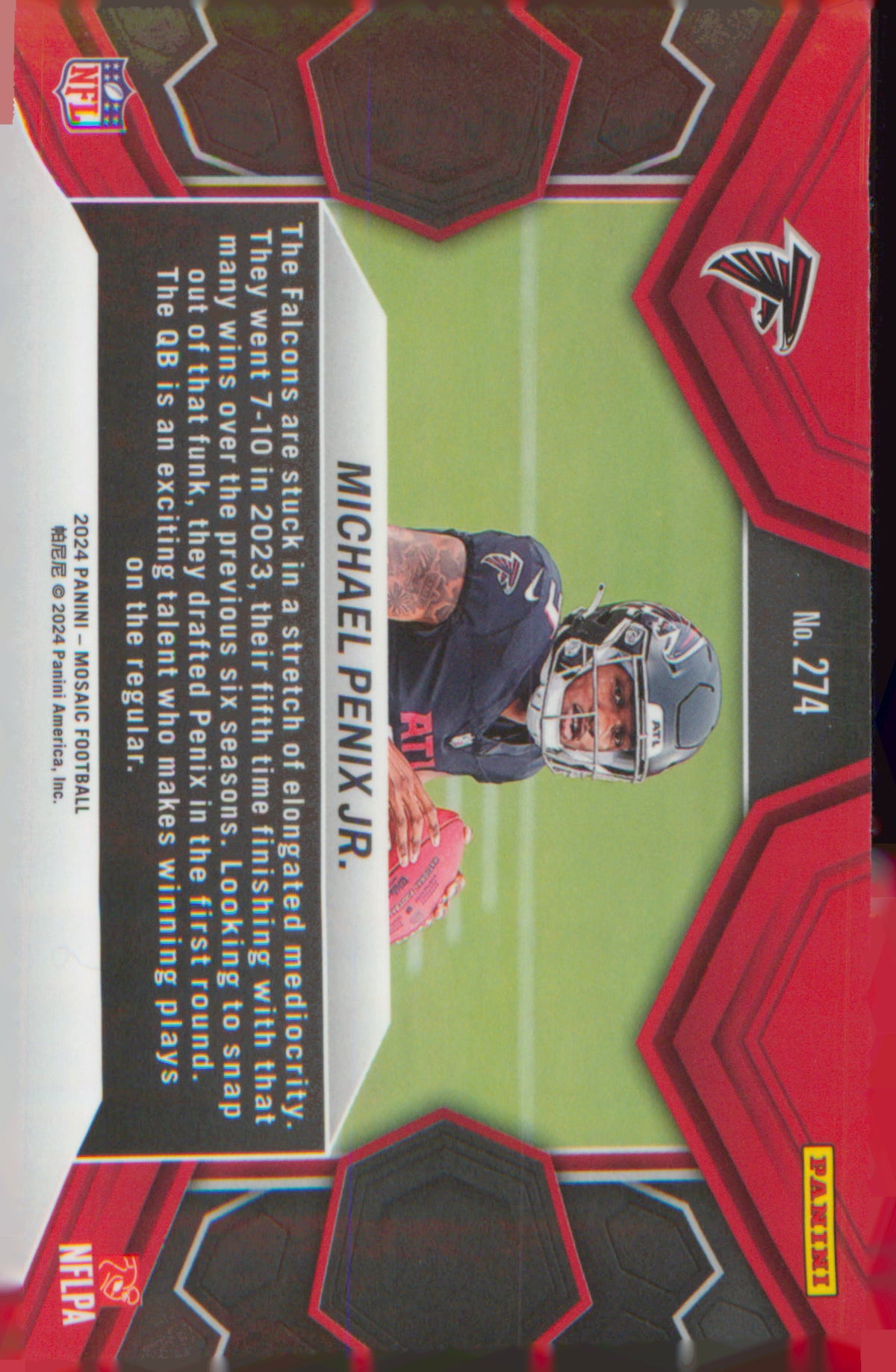 Football 2024 Panini Mosaic Silver #274 Michael Penix Jr.