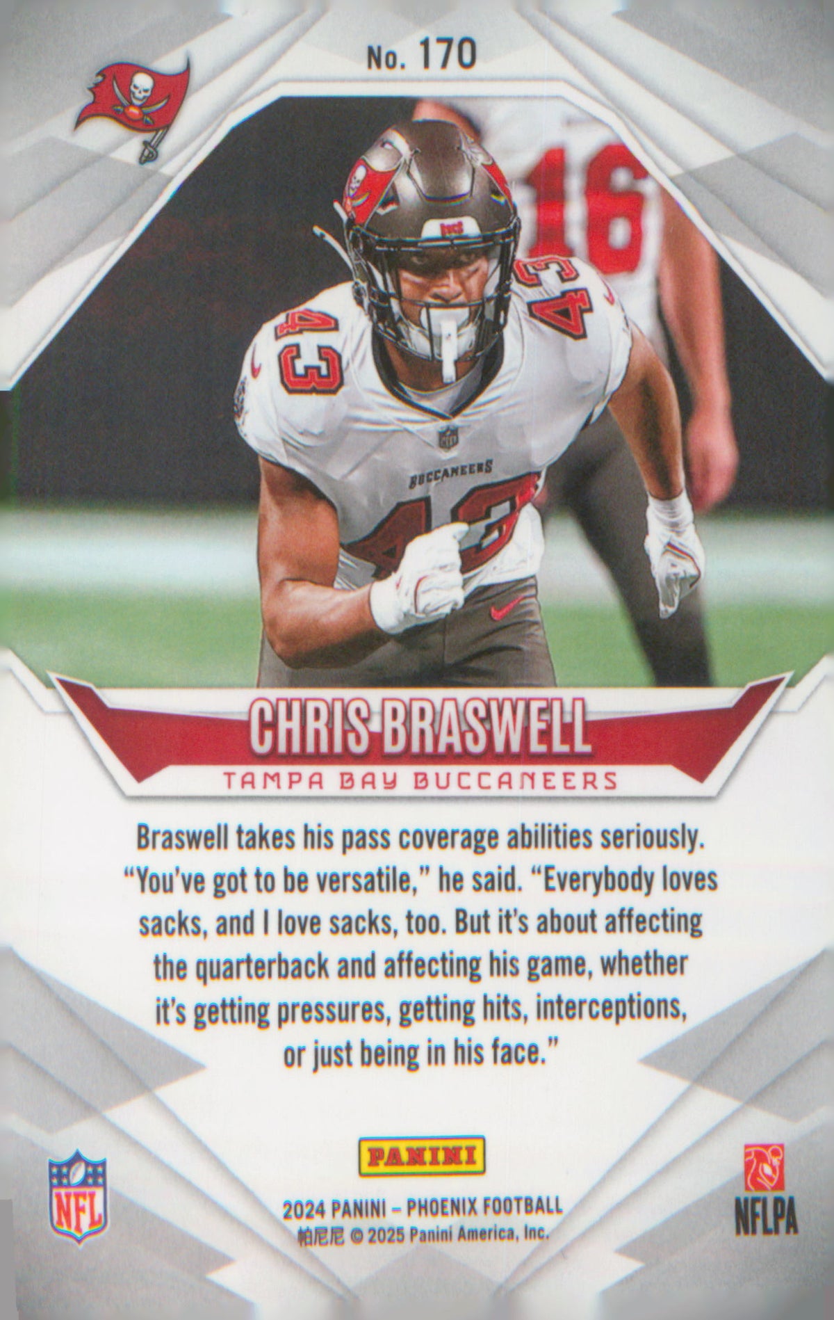 Football 2024 Panini Phoenix #170 Chris Braswell RC RC