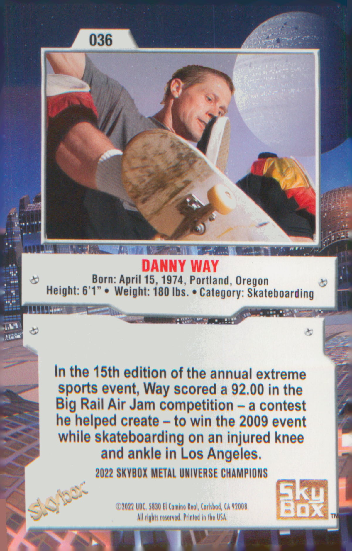 Other Sports 2022 SkyBox Metal Universe Champions #036 Danny Way