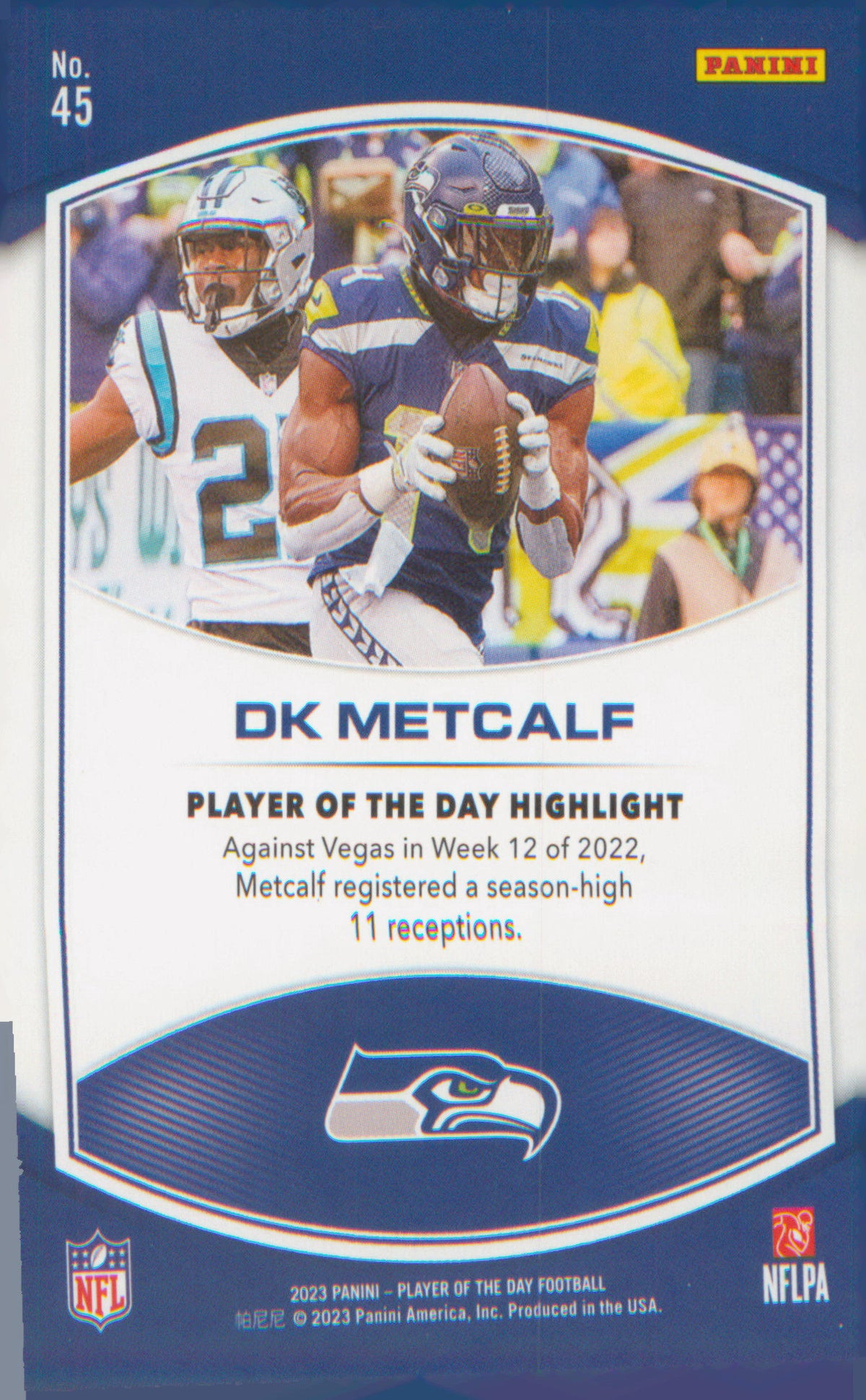 Football 2023 Panini NFL Player of the Day #45 DK Metcalf