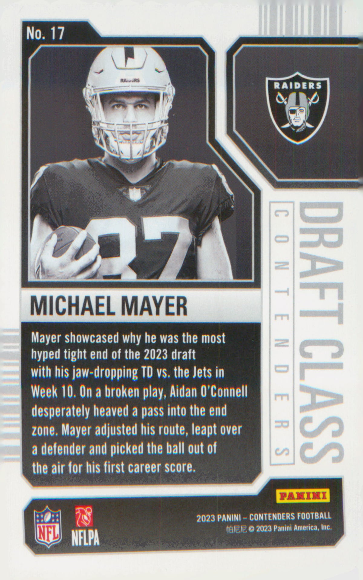 Football 2023 Panini Contenders Draft Class Contenders #17 Michael Mayer
