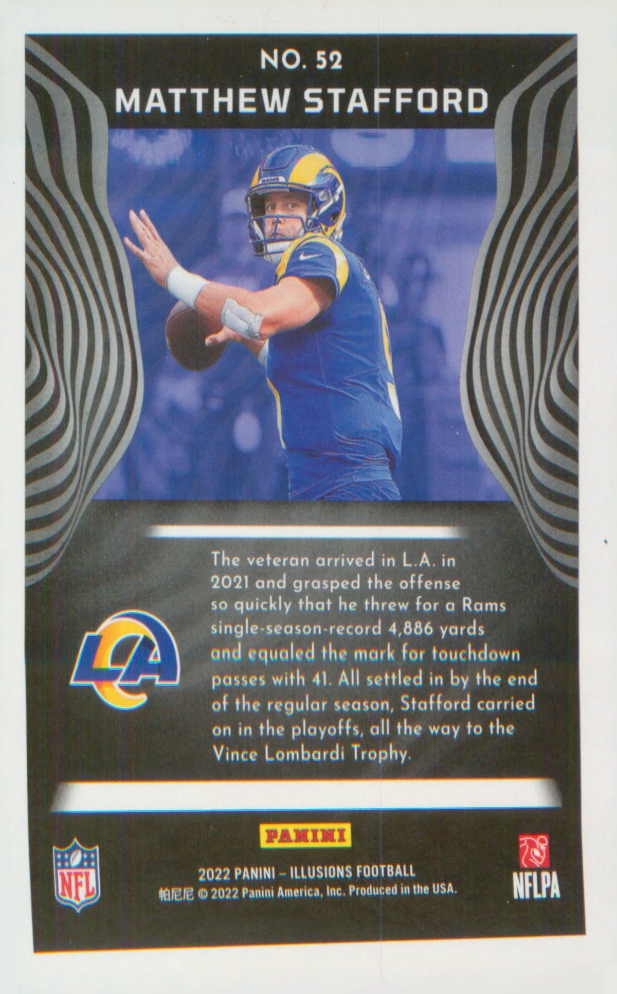2022 Panini Illusions Retail #52 Matthew Stafford